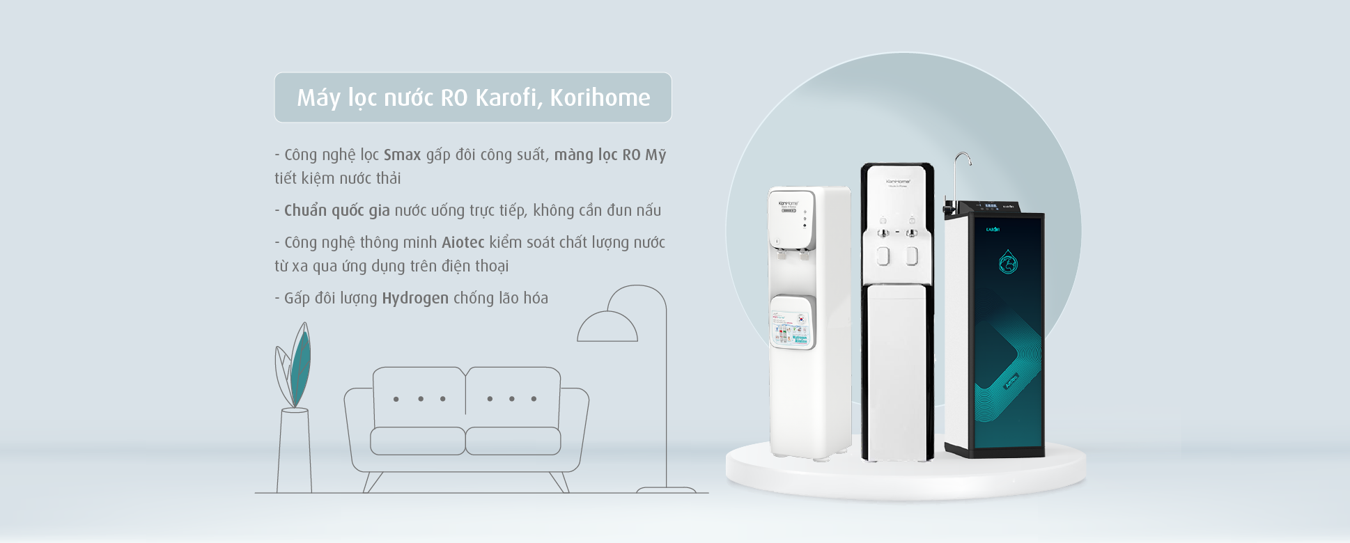 Máy lọc nước Korihome 